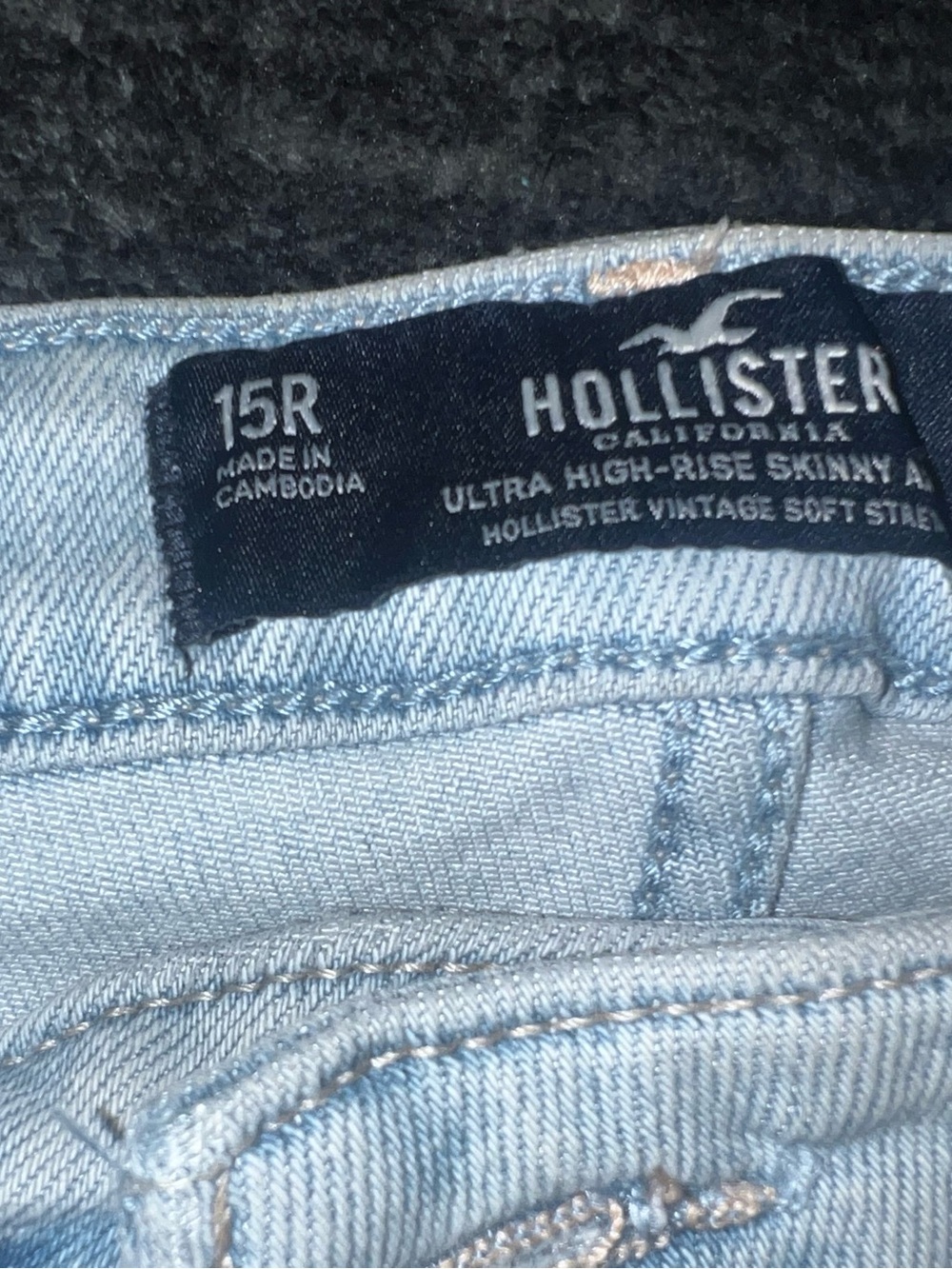 Hollister Ultra High-Rise Skinny Jeans in Light Wash Denim